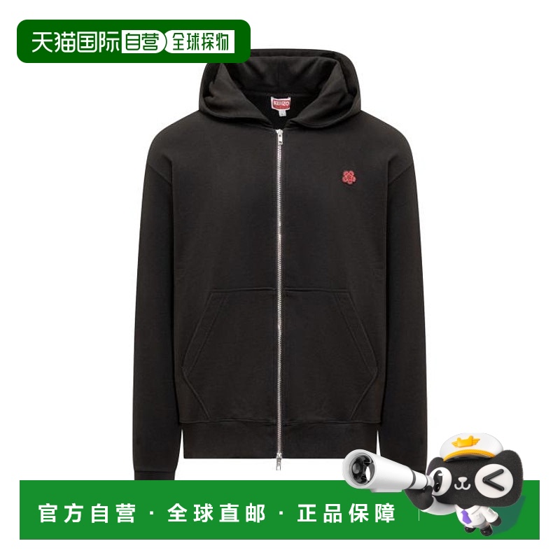韩国直邮Kenzo 连帽 T 恤 FE65SW2254MF99J 黑色 DOM卫衣帽衫