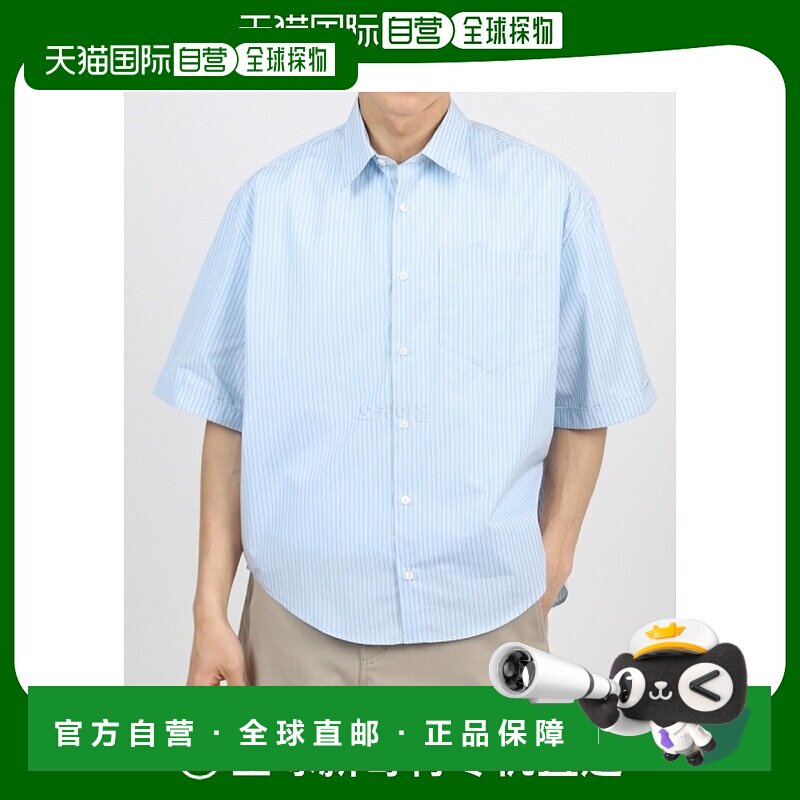 韩国直邮AMI HSH216 CO0066 4841 短袖上衣 男士 棉 夏季 日常 时