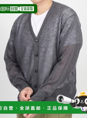 韩国直邮AURALEE A24SC01FG 小马海毛透明针织开衫 深灰色羊毛