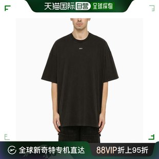 WHITE24SS短袖 韩国直邮OFF T恤男OMAA161S24JER007Black