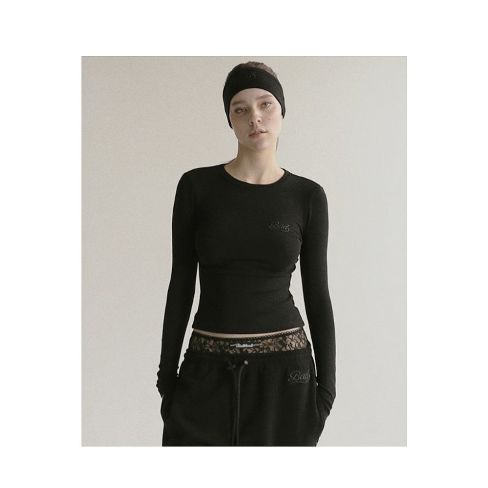 韩国直邮BADBLOOD 女士女装T恤Beyond Soft Long Sleeve - Black w