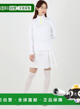 韩国直邮G/Fore高尔夫长袖白色四分之一拉链修身G4LS23K868A-SNO