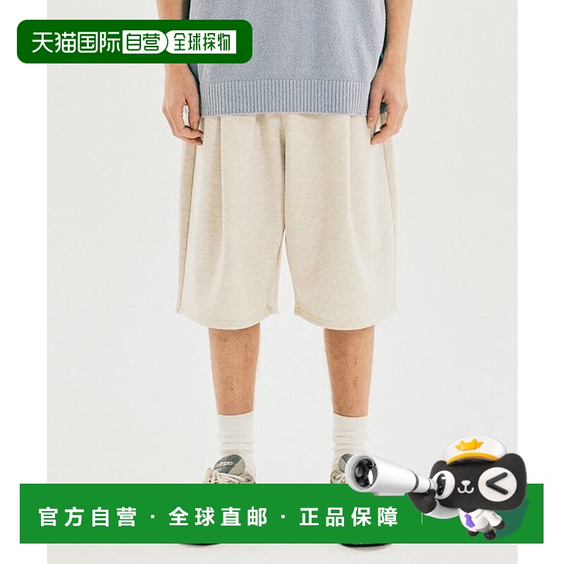 韩国直邮YALE BERMUDA SWEAT TRAINING SHORT OATMEAL短裤YD01SO1