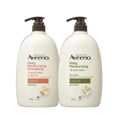 韩国直邮Aveeno艾维诺沐浴露1L*2瓶装补水润肤保湿滋润止痒大容量