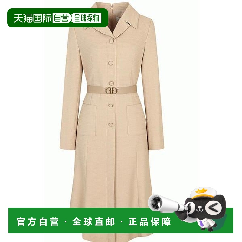 韩国直邮THE IZZAT 伊扎克领口纽扣尖头束腰连衣裙 IN9A0OP08SG