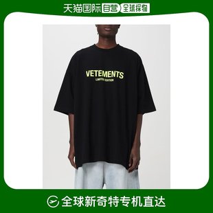 BLACKYELLOWBlack 韩国直邮VETEMENTS24SS短袖 T恤男UE64TR800X