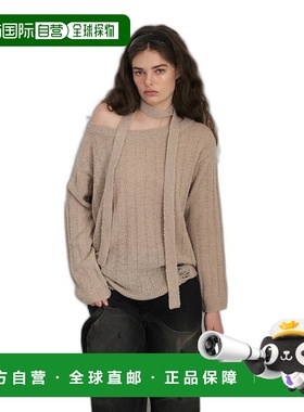 韩国直邮ETMON 女士毛针织衫KN160TFFD1 Damaged Boucle Scarf Kni