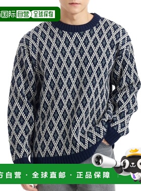 韩国直邮NEEDLES 设得兰圆领毛衣 - 海军蓝 (PU315) 圆领针织