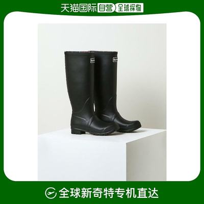 韩国直邮BARBOUR 女性黑色高筒雨靴 URSO4E303BK