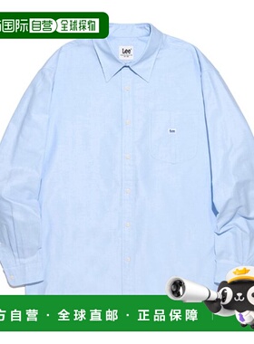 韩国直邮LEE LEE 洛克口袋牛津衬衫 蓝色 LE2501SH01BL