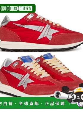 韩国直邮GOLDEN GOOSE 25FW 女式跑步马拉松 M77 运动鞋 红色/银