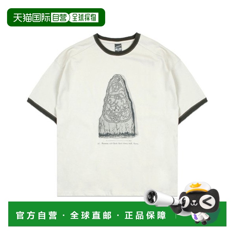 韩国直邮GLACK 公用T恤GT025IV纯棉高档 简约时尚百搭舒适 高级感