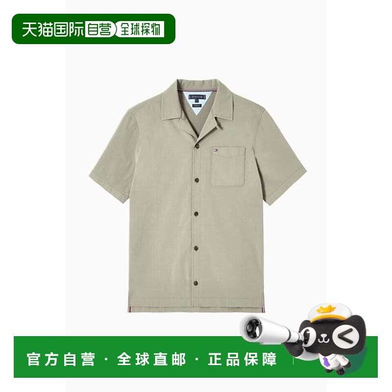 韩国直邮TOMMY HILFIGER [Tommy Hilfiger 男士宽松开领短袖衬衫