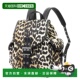 韩国直邮GANNI 背包双肩包 943 豹纹小号尼龙背包 A6617