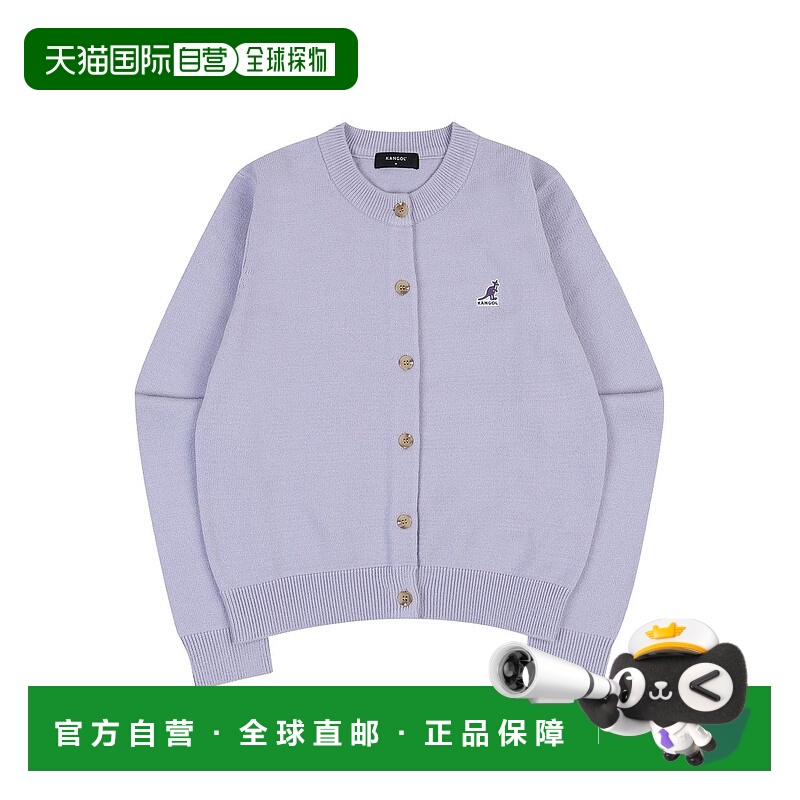 韩国直邮KANGOL 1891 紫色经典徽标女士开衫