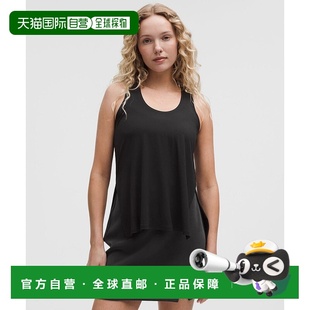 韩国直邮lululemon BLK上衣 真丝魅力侧开衩背心