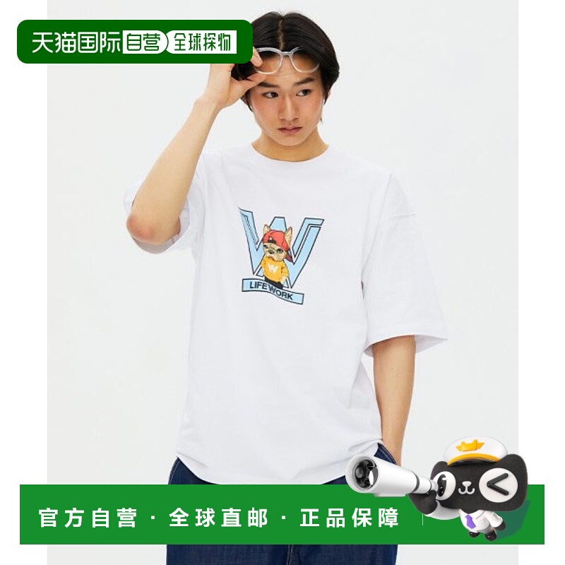 韩国直邮LIFEWORK 公用男士T恤LW232TS405新款