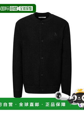 韩国直邮HAZZYS [25FW] 赫奇斯黑色羊毛波点运动场开衫（HZSW5D33