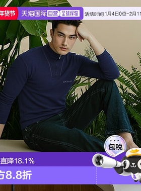 韩国直邮WoolPower 拉链高领 200 深海军蓝 (7222) 长袖