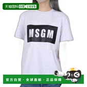 韩国直邮MSGM T恤 印花短袖 2000MDM520 94%纯棉LOGO盒装