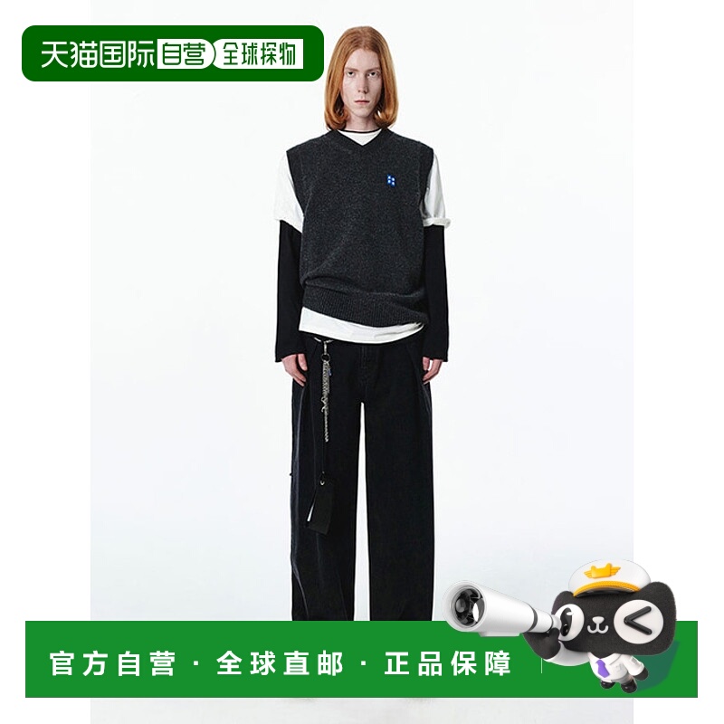 韩国直邮ADER ERROR 公用棉马甲Sig; TRS Tag knit vest 01 Charc