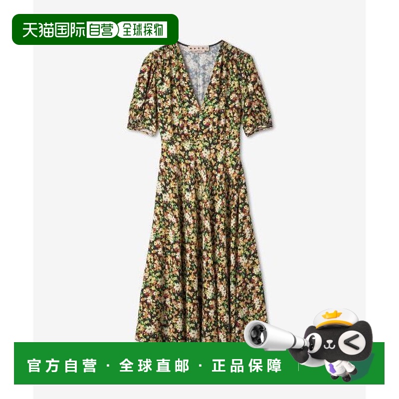 韩国直邮MARNI MARNI 马尼花卉印花连衣裙 - 黑色 ABMA0921A1UTV9