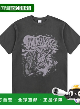韩国直邮MAHAGRID街头潮牌24年新款美式复古校园休闲T恤MG2EMMT51