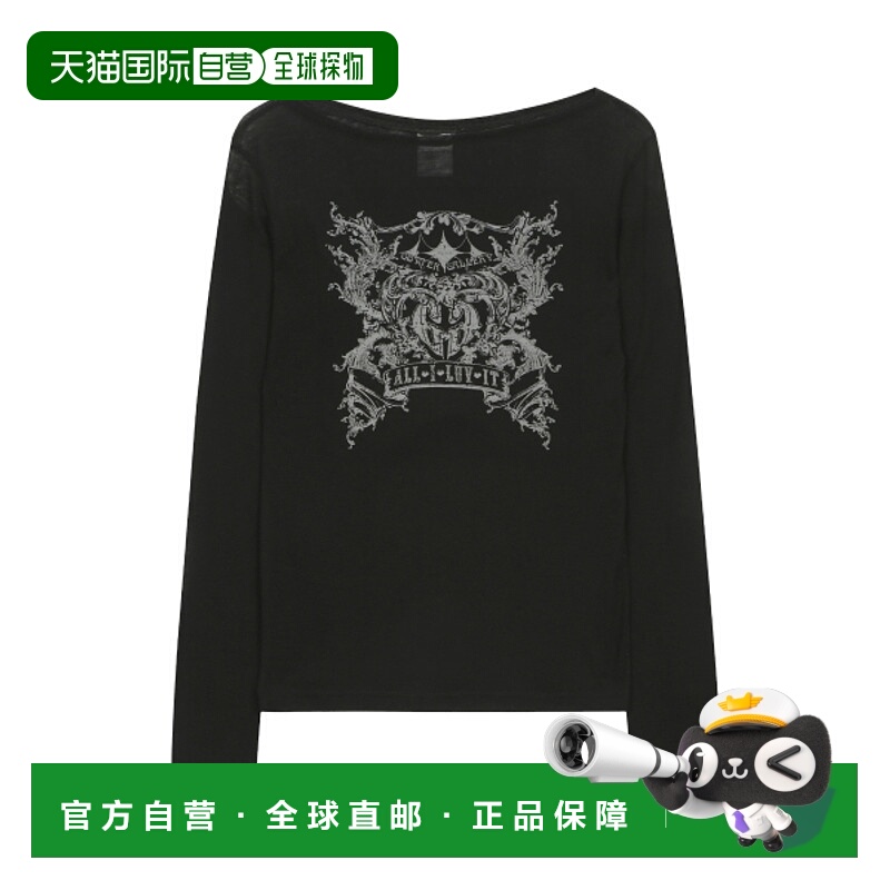 韩国直邮GOTTER GALLERY 女士女装T恤 GT25WSTP03BK GRAPHIC SHEER