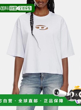 韩国直邮DIESEL [同日] Diesel SS T-Anji Peekaboo Logo Crop Bo