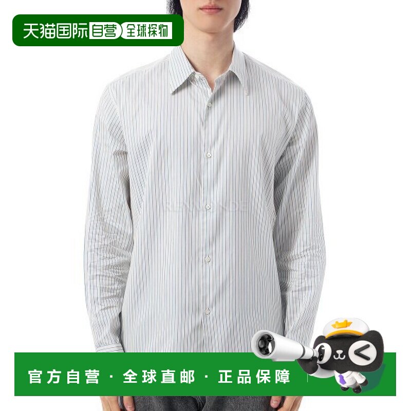 韩国直邮AURALEE 棉丝条纹双层袖口衬衫 白色条纹 (A25AS02CS) 长