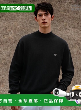 韩国直邮SATUR设计师款大气简约日常休闲个性毛衣SA23FWMK19BK