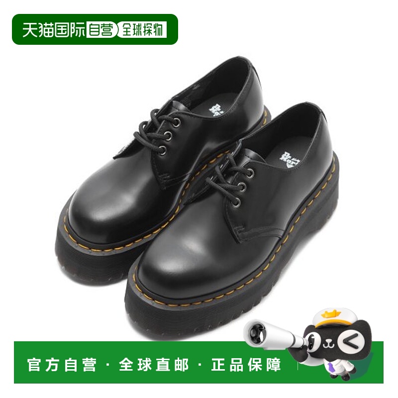 韩国直邮DR.MARTENS  公用休闲皮鞋25567001 1461 Quad Black Pol