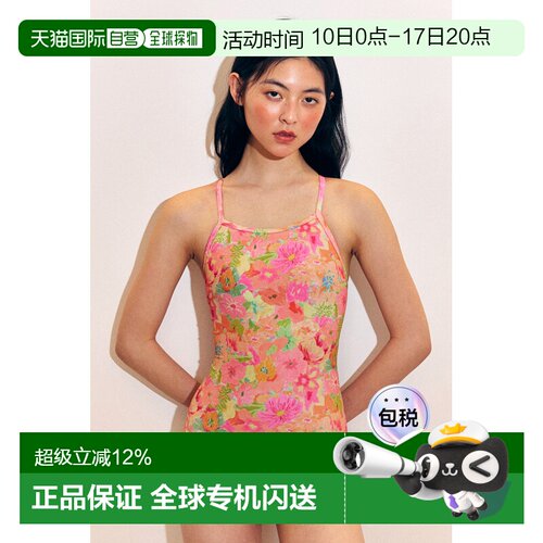 韩国直邮LOOPLOOP艺术联名夏日吊带连体泳衣女浪漫日常度假