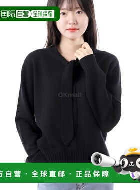 韩国直邮Margaret Howell 罗纹系带毛衣 - 黑色 (WOKN0534A24MAD