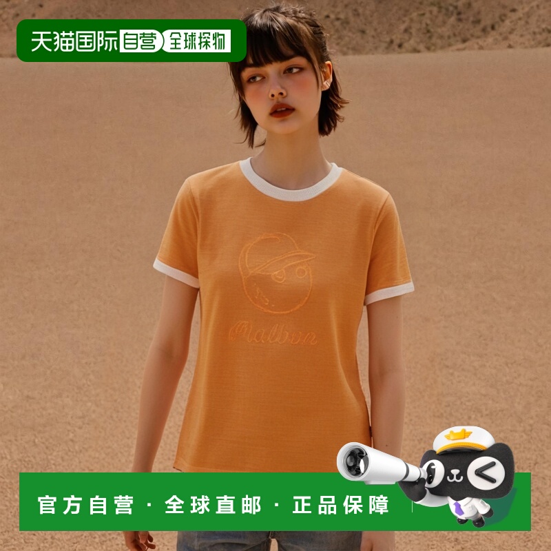 韩国直邮MALBON GOLF 休闲时尚高高尔夫运动M3322PRS11ORG运动T恤