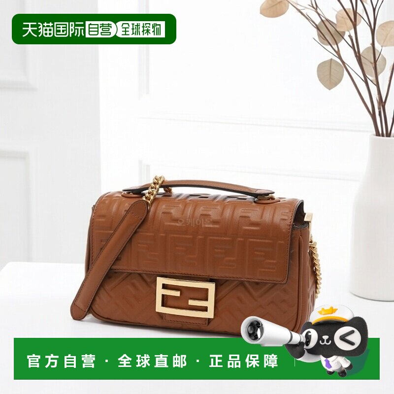 韩国直邮FENDI Baguette 法棍包链条迷你纳帕皮包 (8BR793 AH9C F