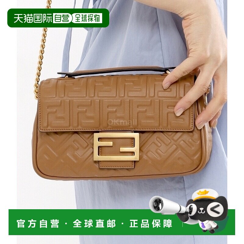 韩国直邮FENDI Baguette Chain Midi 纳帕皮包 (8BR793 AH9C F1AQ
