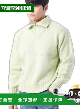 韩国直邮AURALEE ]羊毛软绳针织半拉链 P/O 浅石灰色 (A24AP02FL)