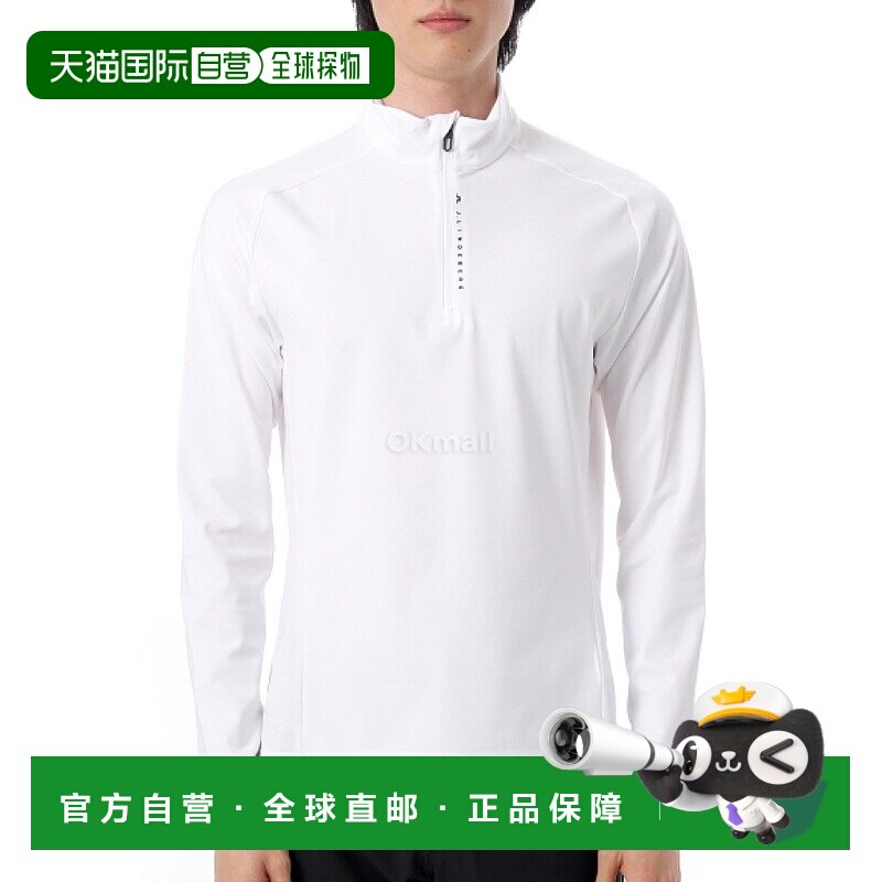 韩国直邮J.LINDEBERG Mathias Zip 中层 (GMJS14116-0000) 长袖T