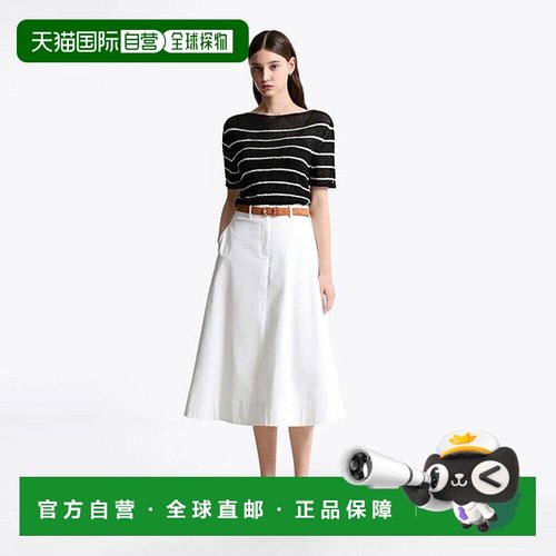 韩国直邮TOMMY HILFIGER 棉质喇叭中裙半身裙 T22F6WSC030WT2YBR