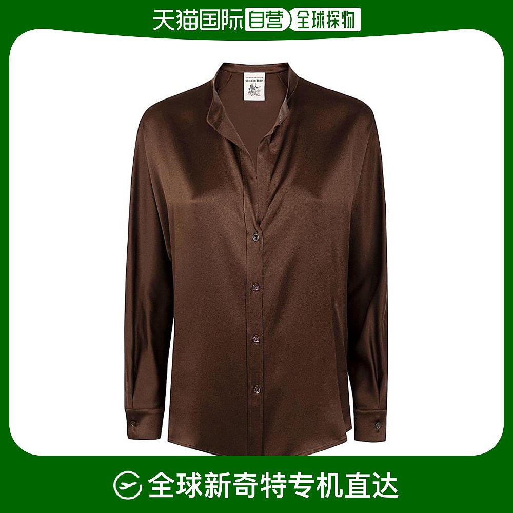 韩国直邮semi couture24fw衬衫女y4wq22u940 dark brown棕色
