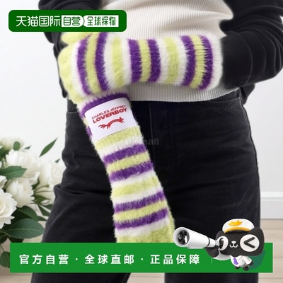 韩国直邮CHARLES JEFFREY LOVERBOY 蓬松条纹手套 (042140101) 手