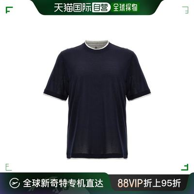 韩国直邮BRUNELLO CUCINELLI24SS短袖T恤男MD8217427CW770 Blue