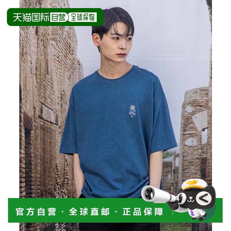 韩国直邮GLACK 男士T恤GT008BL纯棉高档 简约时尚百搭舒适 高级感