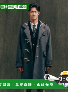 韩国直邮YALE秋冬新款韩版小熊校园日常复古大衣男款YEW1CT301AGR