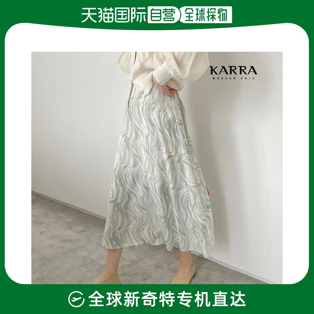 韩国直邮KARRA半身裙[KARRA]花纹混色松紧带裙子 KB3SSK023C