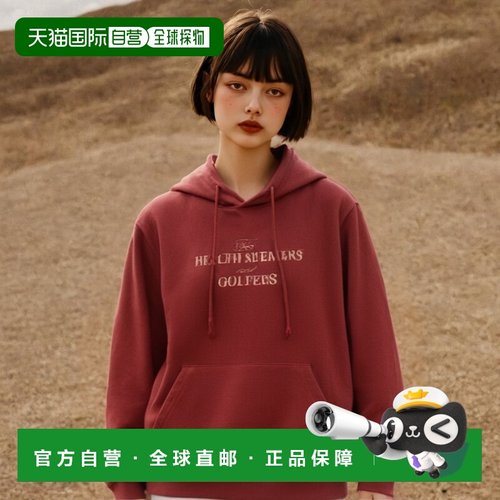 韩国直邮MALBON GOLF 休闲时尚高高尔夫运动M3313LHD10RED连帽衫