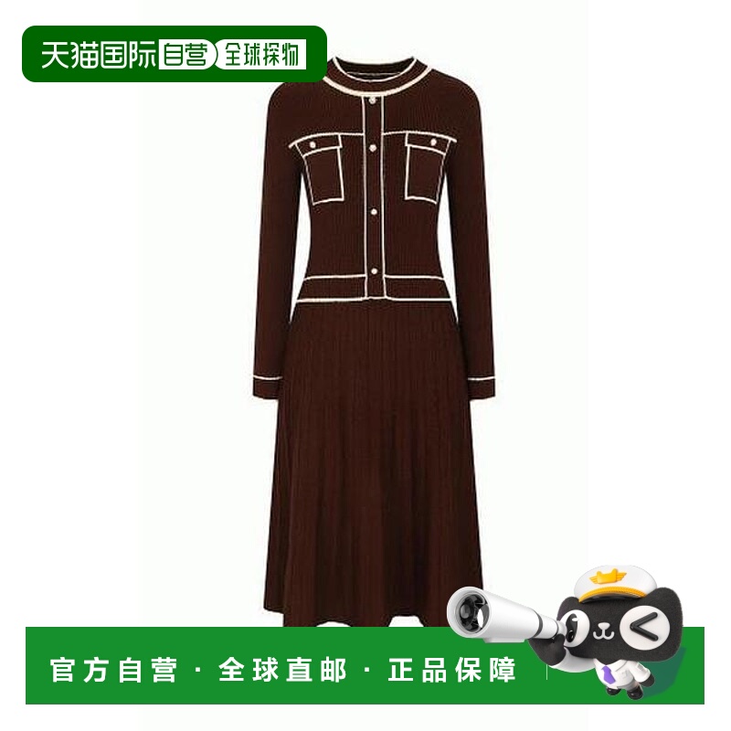 韩国直邮THE IZZAT 女式线色珍珠纽扣针织连衣裙 IMBP1OP09SG
