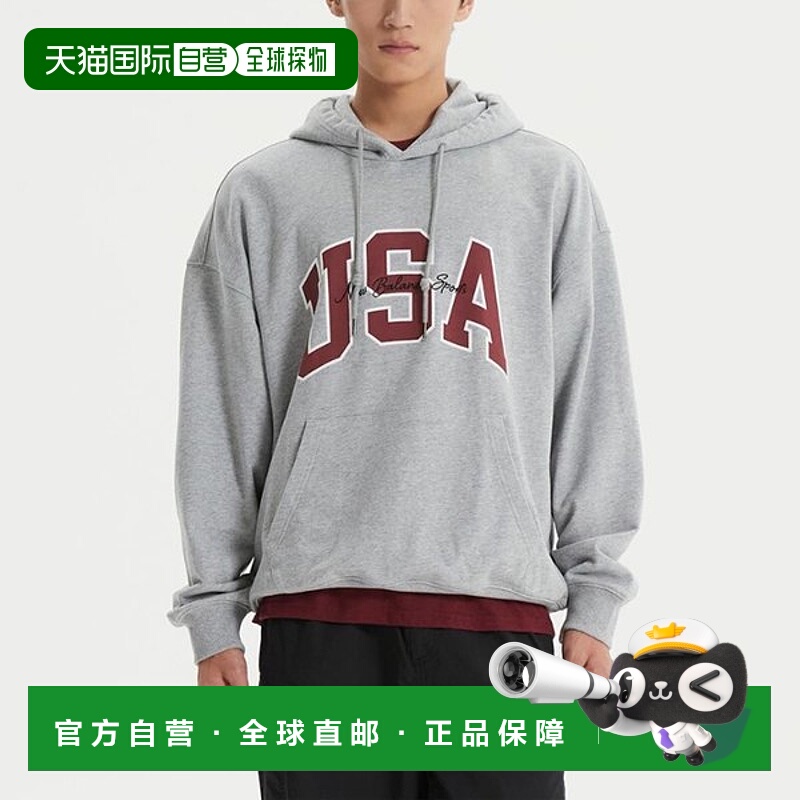韩国直邮NEW BALANCE NB UNI USA 经典连帽衫（OVER FIT） NBN0F4