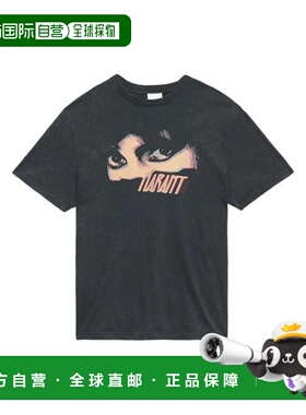 韩国直邮Isabel Marant 短袖 T 恤 TS0149HAC3N05H02FK 褪色黑色